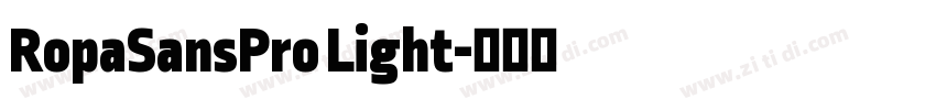 RopaSansPro Light字体转换
